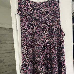 Topshop floral print midi skirt